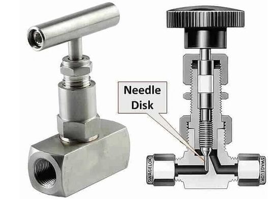 1/2“ weibliches Flansch-Ende verlegtes Stahlnadelventil Nadelventil-2500psi SS316