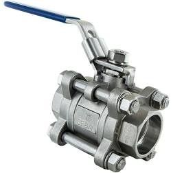 Tri Kolben-Schweißungs-Edelstahl-Kugelventil der Klammern-304 316L